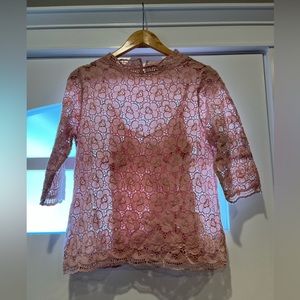 J. Crew Collection Floral Lace Blouse Small NWOT